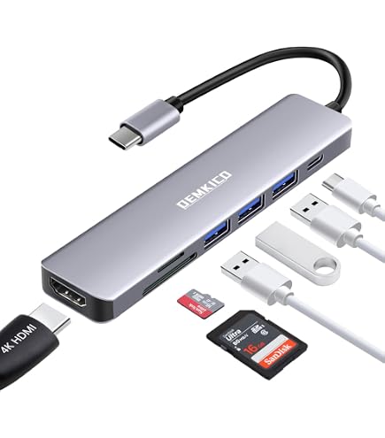 TSUPY Hub USB 3.0 Avec Lecteur Carte SD - 3 Ports USB + SD/TF - 5Gbps Pour MacBook Et PC - Compact Et Rapide
