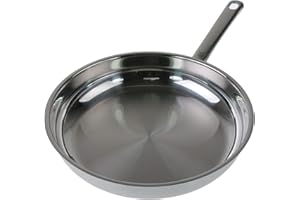 WMF Gourmet Plus patelnia indukcyjna 28 cm, niepowlekana, stal nierdzewna Cromargan, matowana, nadaje się do piekarnika