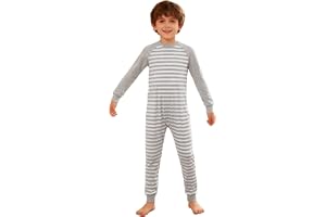 Eandarui Barn unga ränder vårdoverall med dragkedja på baksidan, långärmad specialbehov, body, ränder, lapptäcke, jumpsuit, anpassade kläder