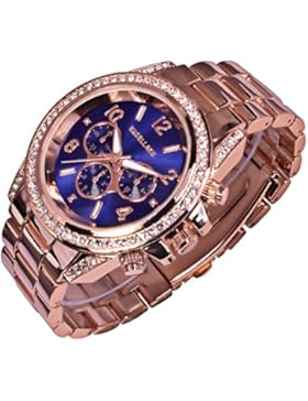 Excellanc Uhr Damenuhr Armbanduhr Blau Rosegold Farben 154133000001 RO7