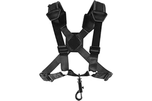 Yardwe Correa De Saxofón Cómoda Para Hombros Ajustable 22 Pulgadas Arnés Universal Para Ejecutar Instrumentos De Viento