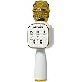 Lucky Voice Wireless Bluetooth Karaoke Microphone w/Built-in Speaker, Gold, Portable Mini Karaoke Machine for Adults & Kids - Echo & Voice Changer - 10,000 Songs Free Access