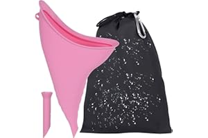 BAYINBROOK Orinatoio femminile, orinatoio da viaggio, orinatoio portatile in silicone può essere riutilizzato, facile da pulire e urinare all'aperto, ti consente di fare pipì in piedi, molto adatto per viaggi, all'aperto, vacanze, campeggio, ecc.