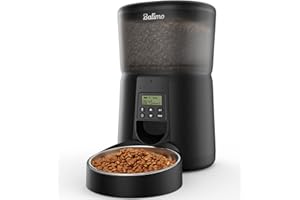 Balimo Paul 4L automatyczny dozownik karmy dla kotów, miska ze stali nierdzewnej, zaprogramowany dozownik suchej karmy dla kotów, spersonalizowany głos 10s