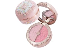 DRQZWP Polvos iluminadores y colorete dúo Butterfly Cloud Collar Rouge Box, paleta de coloretes y iluminadores Flower Know Nude+Peach con acabado mate, maquillaje modulable y difuminable (Pastel Lotus)