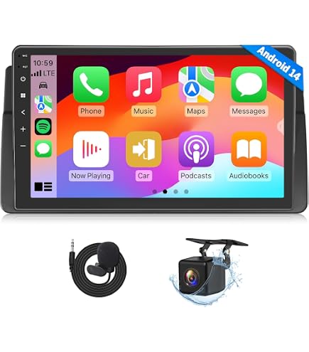 Autoradio Android 15 Pour BMW E46 (1999-2005) - Écran 9" In-Cell - Carplay/Android Auto Sans Fil - 4+128 Go - 10