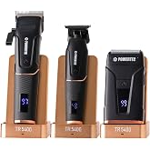Powertec TR-5400 Sa&ccedil; & Sakal & G&uuml;nl&uuml;k Tıraş & Ense &Ccedil;izim Profesyonel Berber Tıraş Makinesi 3'l&uuml; set