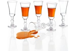 Srgeilzati Cordial - Bicchieri da liquore con stelo, bicchieri da limoncello, 28,3 g (set da 6)