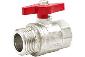 VARIOSAN Kugelhahn 13545, 1" IG/AG, DN25, Messing, voller Durchgang, Flügelschraube