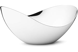 Georg Jensen Bloom Tall Bowl in Stainless Steel - Mirror Polished Finish - Elegant Tableware by Helle Damkjær - Medium