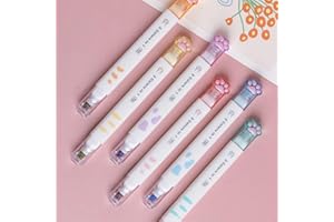CIAJIE Cute highlighters,Double-headed Cute Light color eye protection Highlighter Markers, 6-Pack12 Flat Heads, Bright and Vintage Markers for School Office Journal Supplies (Cute Classic)
