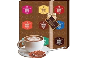 TILZ Kaffee Gemahlen Geschenkset - 9 Aromatisiert Kaffee Geschenke Für Frauen, Männer, Weihnachtsgeschenke |Coffee Für French Press, Geschenk Für Weihnachten, Geburtstag, Erwachsene, Damen, Herren