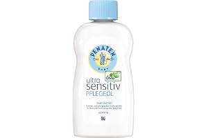 Penaten Ultra Sensitiv vårdande olja skyddande baby massageolja & parfymfri babyolja för mycket känslig hud som är benägen fö