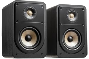 Polk Audio Signature Elite ES15 Głośniki do regału na książki, głośniki HiFi do systemu dźwięku kina domowego, Hi-Res Audio - czarne