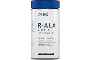 Applied Nutrition R-Alpha Lipoic Acid 200mg - 60 Vegetable R ALA Capsules - Premium Formula (2 Month Supply)