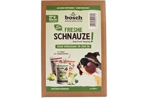 BOSCH TIERNAHRUNG Bosch Freshe Schnauze - Lot de 6 boîtes à légumes de 200 g - Mélange de Garnitures Rouges, Vertes et Jaunes pour Nourriture pour Chien - Convient pour la Nourriture sèche et Humide