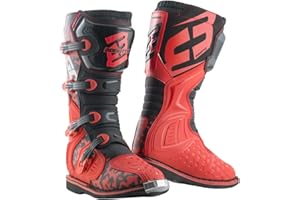 Bogotto MX-3 Camo Bottes de motocross, rouge/noir, 43