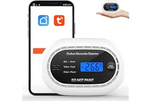 XINDUM 10 Jahre Kohlenmonoxidmelder, Smart Kohlenmonoxidmelder mit APP, 2,4 GHz WLAN, CE-zertifiziert EN50291 Standard CO-Melder, LCD-Display, 85 dB akustischer Alarm, versiegelte Lithium-Batterie