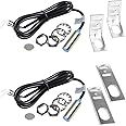 Youmile 2 pcs Inductive Proximity Sensor DC5-30V NJK-5002C Hall Sensor Hall Effect Switch Proximity Sensor NPN 3-Wires Normally Open with Magnet Proximity switch bracket M12