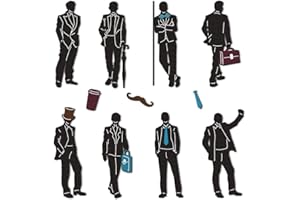 DELORIGIN Cutting Dies for Men's Silhouettes for Card Making, Cutting Dies with Carbon Steel Frame with Men in Suits, Cutting Dies for Scrapbooking for Father's Day Gifts, Photo Album Paper