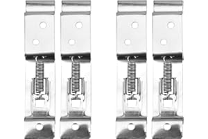 MOVKZACV Soportes para matrícula de remolque, soportes para matrículas, abrazaderas de acero inoxidable con resorte para placas de números estándar, ideal para remolques y caravanas