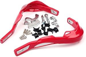 Triclicks Paramani per Manubrio 22mm/28mm Moto/Motocross Alluminio Universale Rosso