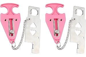 Bekecidi 2PCS Tragbares Türschloss für Reisen, Hoteltürschloss Reisesicherheitstürschloss Ohne Bohren, Perfekt für Reisen, Hotel, Zuhause, College