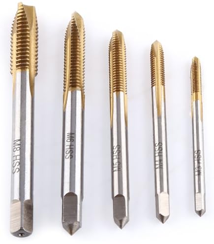 uxcell 6pcs 1/4-20 UNC B2 Punta a spirale Filettatura Tap, Vite Tap