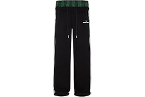 Aelfric Eden Kraciaste spodnie dresowe typu patchwork – męskie i damskie spodnie sportowe w stylu casualowym, luźne, wygodne spodnie streetwear z wysokim stanem.