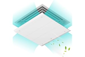 WEDUSPATY Déflecteur du climatiseur, déflecteur du climatiseur pour le plafond Hauteur réglable AC Évent déflecteur suspendu anti-condensation de plafond lavable déflecteur de ventilateur de plafond (12x12 pou