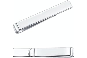 RED DAMORE Mens Skinny 4CM Slide On Tie Pin Tie Clip Clasp Slim Tie