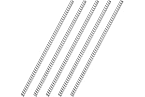TA-VIGOR 5Pcs 4mm x 150mm Stainless Steel Round Rods, Metal Solid Round Shaft Rods Lathe Bar Stock for DIY Crafts Car Helicopter Airplane Model