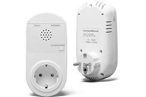 Briidea Stromausfallalarm melder mit LED Anzeige und 80 dB Sirene, betrieben mit wiederaufladbarem Akku (enthalten), ideal zur Überwachung von Kühlschränken, Gefrierschränken, Sumpfpumpen und Aquarien