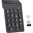 MZFANG Wireless Number Keypad Numeric Pad 18 Keys keyboard with 2.4G Mini USB Receiver Portable Slim Input Devices for Laptop Desktop Notebook PC Tablet Computer Windows System