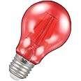 Crompton Lamps Red LED GLS Light Bulb 4.5W E27 Harlequin | IP65 Outdoor Lights LED Bulbs | Energy-Saving Replacement for 25W Bulbs | 15,000 Hours Life | for Festoon Lights Outdoor