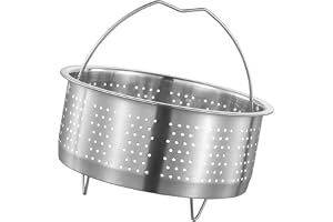 Ångkokare, insats, Ø 20 cm, rostfritt stål, ånginsats för 5/6 QT tryckkokare och kastruller med innerdiameter ≥21 cm – ångins