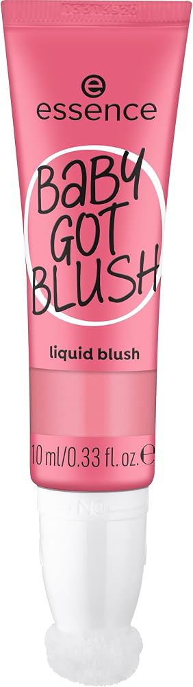 Essence Cosmetics Baby Got Blush Likit Allık 10 | Kolayca karıştırılabilen doku, yapı rengi, yumuşak sünger aplikatörü ve doğal kaplamalı sıvı allık