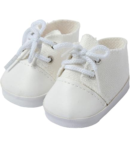 Milisten – 2 Paires De Mini-baskets 4 Cm Pour Poupées 17 Cm – Toile, Lacets – Accessoire BJD, Maison De Poupée