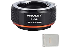 PHOLSY Adaptador de Objetivos PK a LL para Lente de Montura Pentax K PK y Cuerpo de Cámara Leica L Montura para Leica SL2, SL2-S, CL, TL2, Lumix S5, S1, BS1H, Sigma fp, fp L, PK-Leica L
