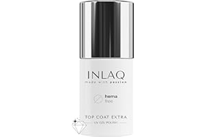 ‎INLAQ INLAQ® HEMA Free Top Coat Extra No Wipe - UV Top Coat Gel mit Glanz Effekt - UV/LED Nagellack Top Coat Ohne Schwitzschicht