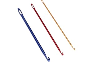 Hicello 3 Pcs 2.75mm 4.0mm 6.0mm Knooking Crochet Aluminium Crochet Hook DIY Knit Tool With An Eye Knitting Knook Sewing Needles Crochet Hook