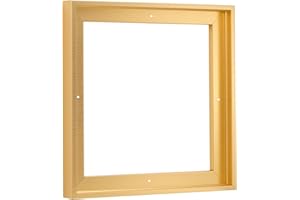 Pixy Canvas 18x18 inch Floater Frame for Canvas Paintings. 12 Colors. Floating Frame fits 5/8", 3/4" & max 7/8" Deep Stretched Canvas & Wood Panels (Brass Gold, 18 x 18 in)