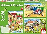 puzzle bauernhof Spieleranzahl: ab 1 Schmidt Spiele Puzzle 56216, grün, Auf dem Bauernhof, 3x24 Teile