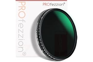 PROfezzion Zmienny obiektyw aparatu filtr gęstości sieciowej ND2-ND2000 regulowany smukły, wielowarstwowy 18-warstwowy, wodoodporny (62 mm)