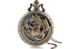 MOXUAN STORE Fullmetal Alchemist - Reloj de bolsillo retro, Fullmetal Alchemist Relojes de bolsillo para hombres, Edward Elric Anime Cosplay Regalos