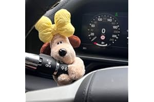 FiveMileBro Autodekoration Hund, Auto-Armaturenbrett-Ornament, Hundepuppe, Mini-süßer Hund,Plüschtier, Wischer-Blinker-Dekoration Zubehör, Kreative Auto Ornament (Yellow)