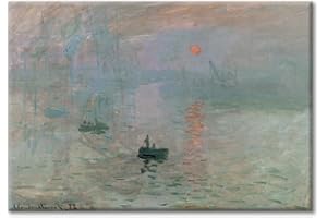 LABORATORIO 102 Quadro su Tela Monet Impression Soleil Levant (30x40 cm) 1872 Impressionismo - Stampa Artistica da Parete con Telaio Classic 2 cm Legno Abete - Quadro Moderno Pronto da appendere