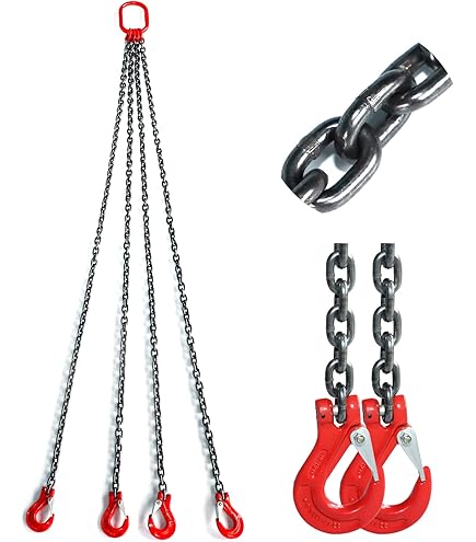 Catena Di Sollevamento Regolabile 2 Metri - 4,75 Tonnellate Con 2 Ganci Per Gru - Filo Atena Professionale - Foto 11