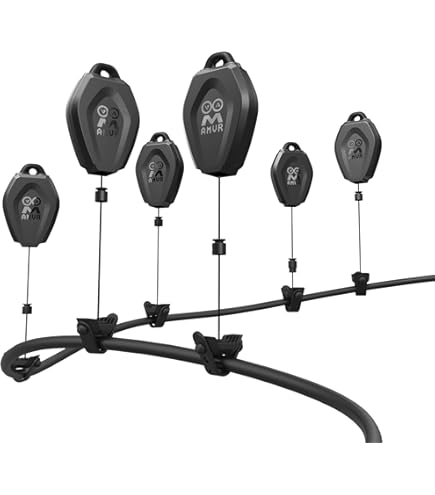 Geekria VR-kabelbeheer Compatibel met Quest/Rift S/Valve Index/HTC Vive/Vive Pro/HP Reverb G2/PSVR VR-accessoires, boorvrij intrekbaar Virtual Reality-poeliesysteem 6 pakketten