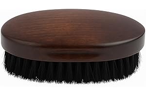 MEWTUSH Cepillo Para Barba De Cerdas De Jabalí Para Hombre, Cepillo Barba Hombre, Madera De Haya, Diseño Ergonómico Para Hombre, Cepillo Antiestático Para Vello Facial, Ideal Para Aseo Masculino Y Viaje